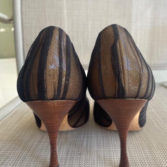 DOLCE & GABBANA Black Mesh Heels EUC - Picture 9 of 11
